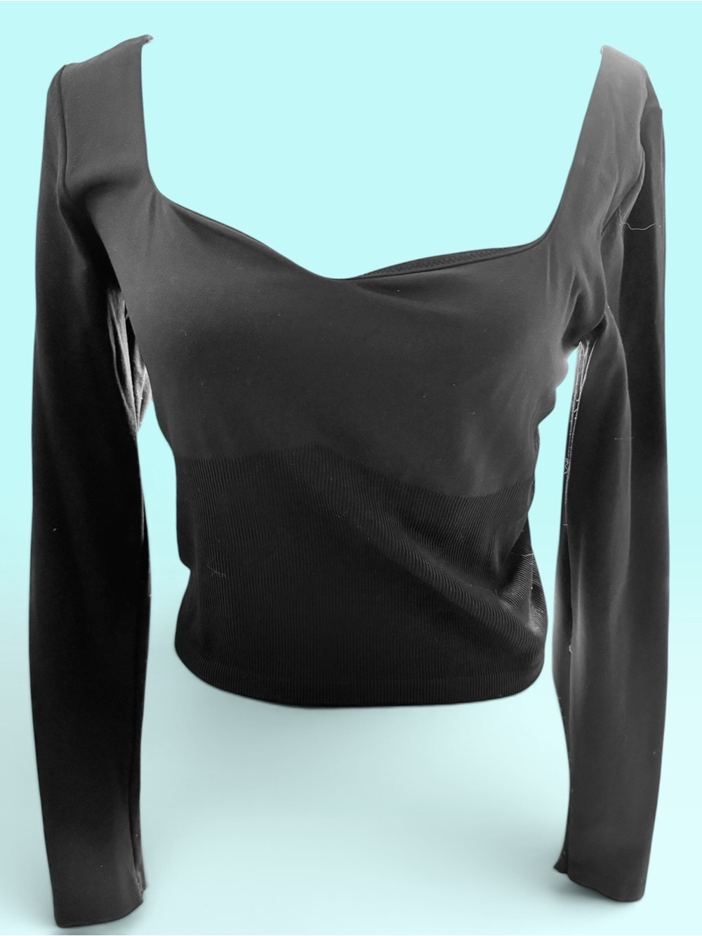 PINK Victoria's Secret Ballerina Style Scoop-Neck Long Sleeve Top